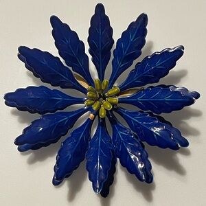 Vintage Inspired Enamel Flower Brooch